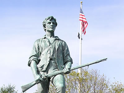 Statue Of An American  Patriot